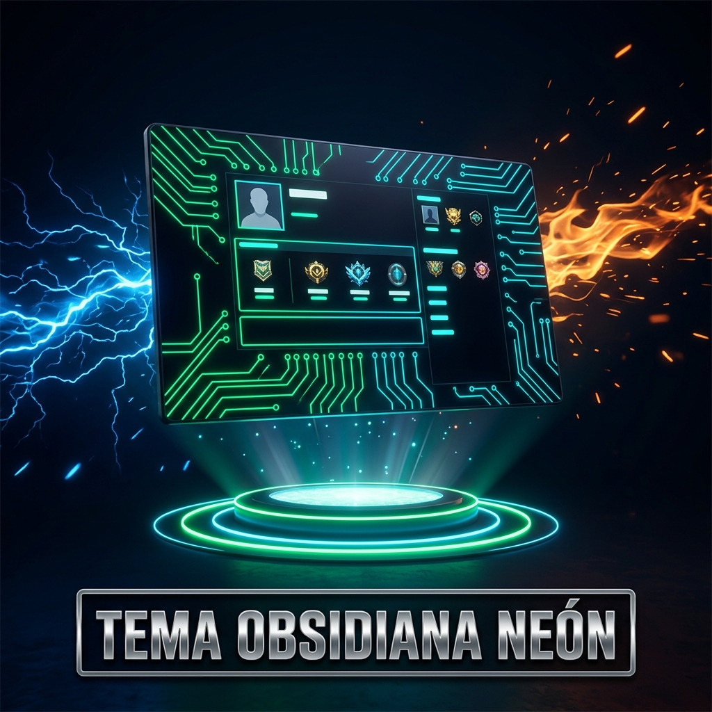 Tema Obsidiana Neón